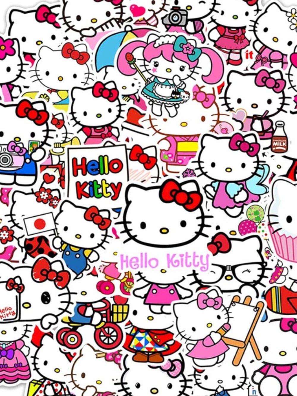 25 Hello Kitty Vinyl Stickers | Waterproof Decals Junk Journal